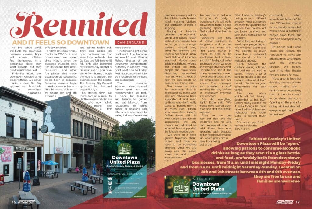 Photo from “Reunited and it Feels So Downtown – Greeley’s United Plaza and Socially Distanced District”