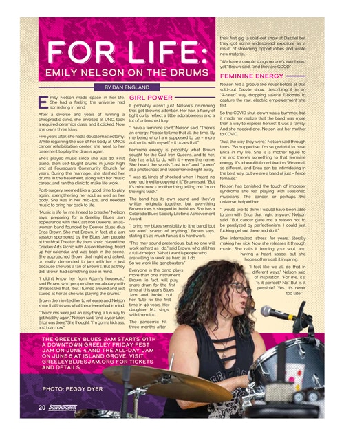 Photo from “For Life: Emily Nelson on The Drums”