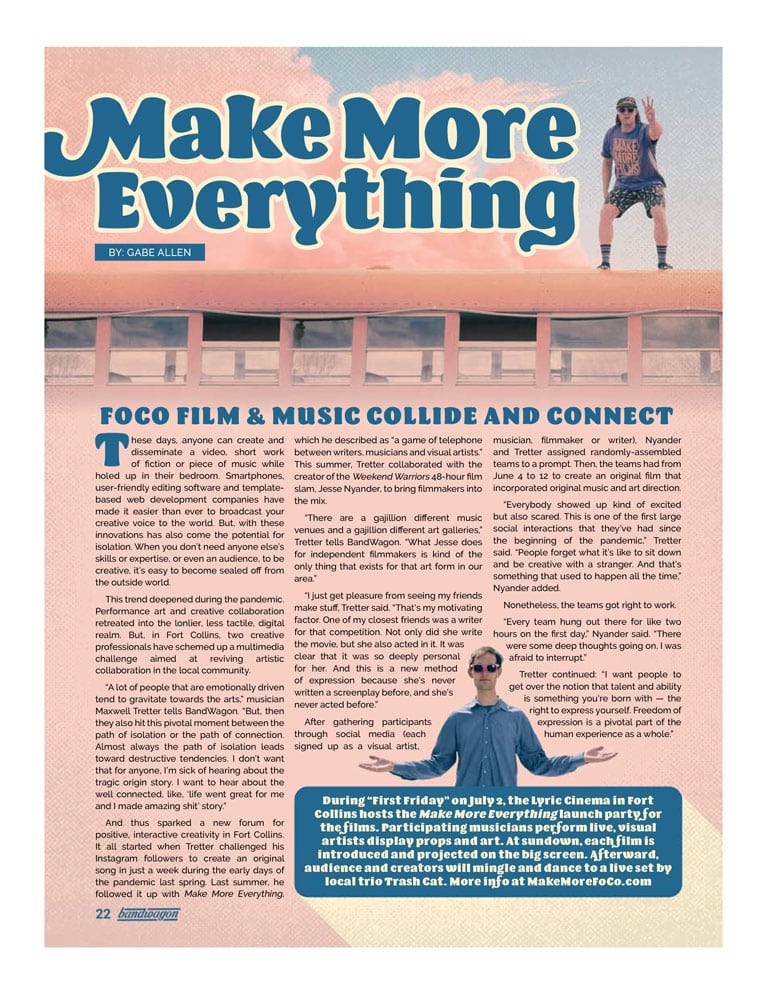 Photo from “Make More Everything: FoCo Film and Music Collide and Connect”