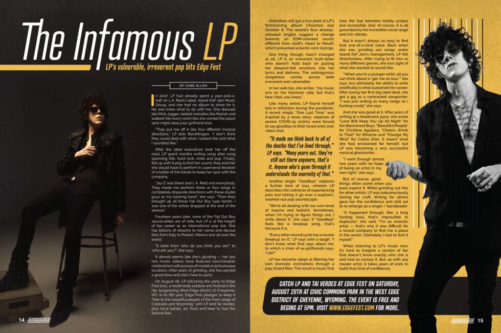 Photo from “The Infamous LP hits Edge Fest with Irreverent, Vulnerable Pop”