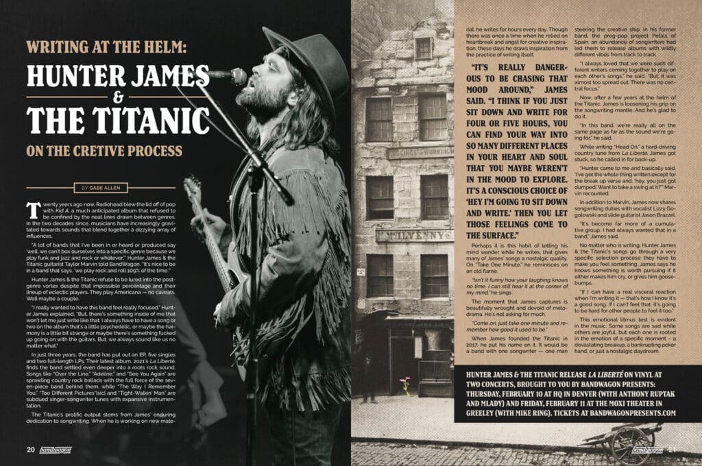 Photo from “Writing at the Helm: Hunter James & The Titanic on the Creative Process”