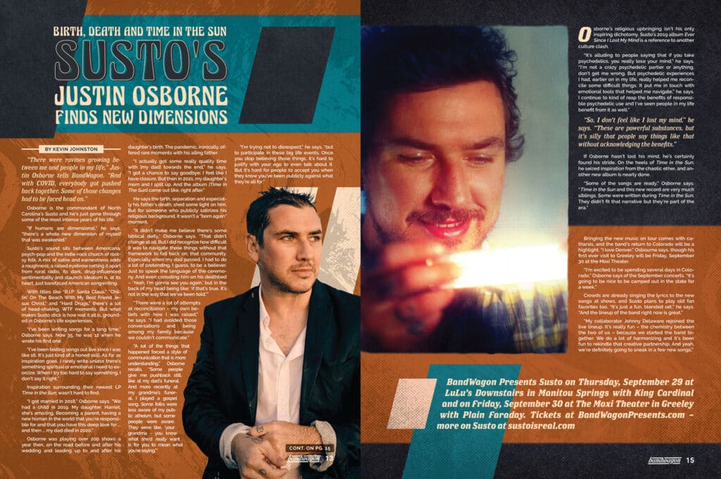 Photo from “Birth, Death and Time In The Sun: SUSTO’s Justin Osborne Finds new Dimesion”
