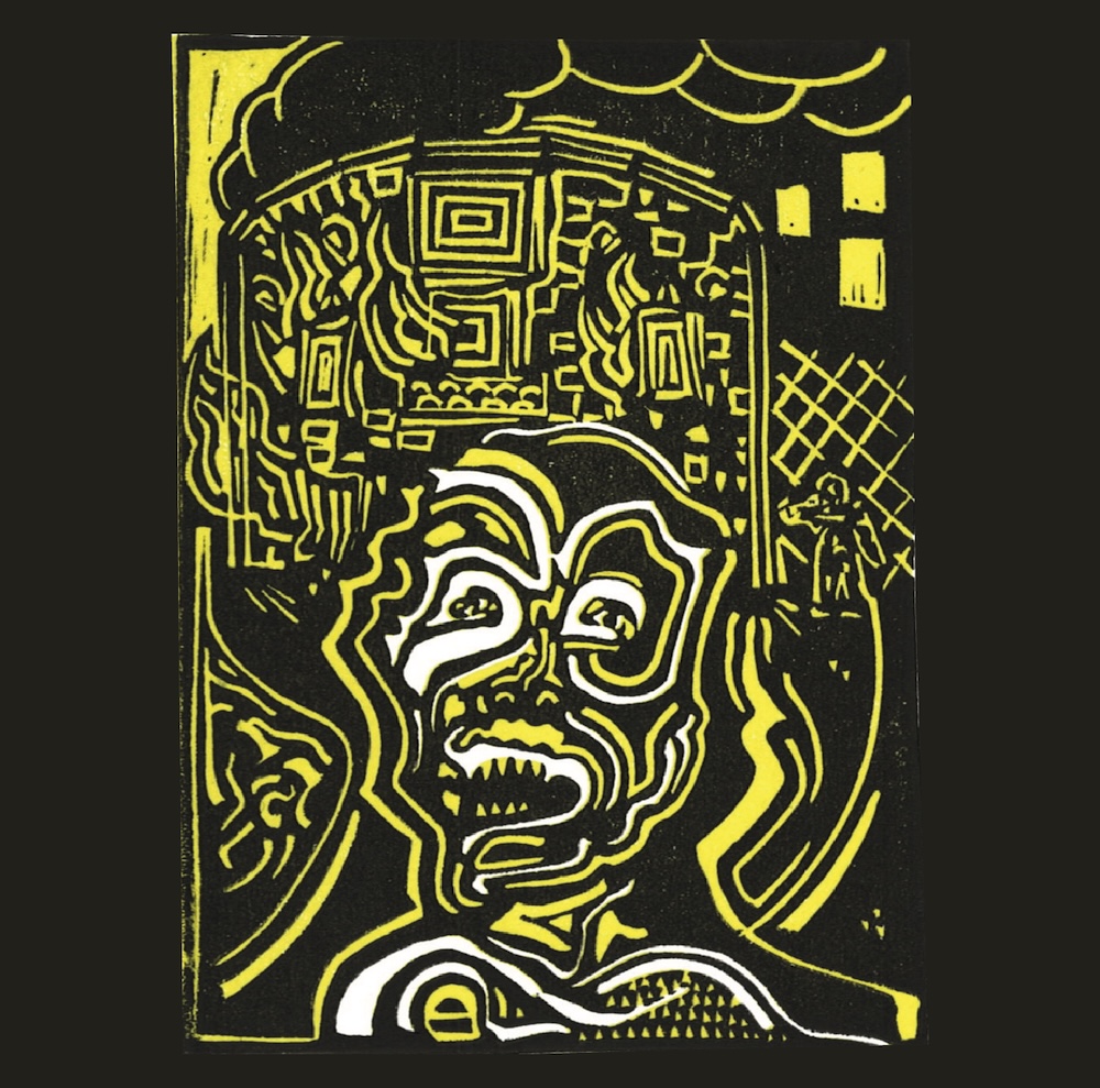 Fear of Withdrawal and Sludgebroker, THERE HE IS GET HIM split EP cover