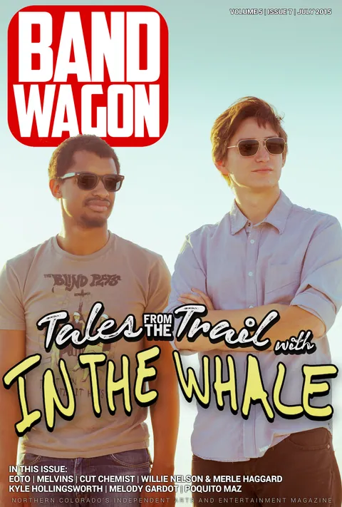 In The Whale: two young men in sunglasses pose outdoors against a pale blue sky, one with arms crossed.