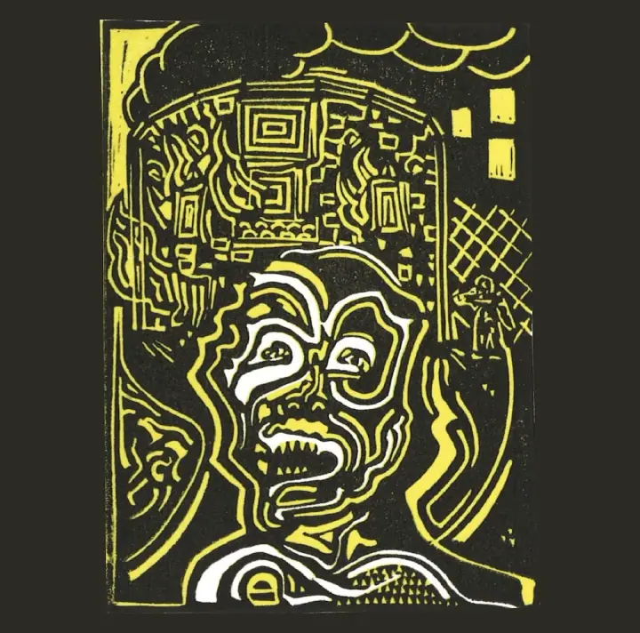 Fear of Withdrawal and Sludgebroker, THERE HE IS GET HIM split EP cover